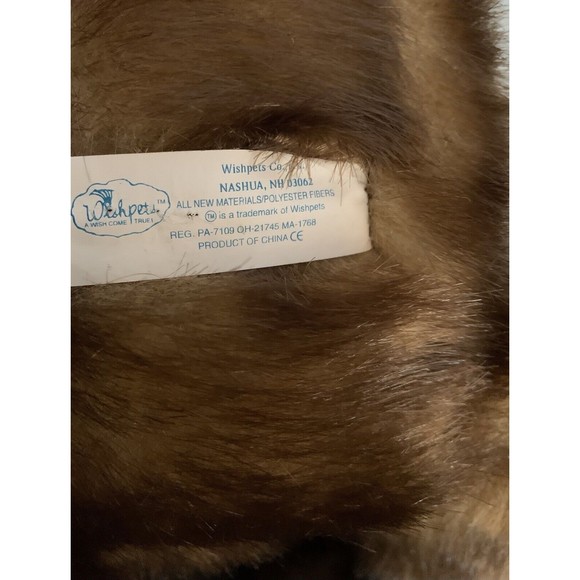 Vintage Wishpets Teddy Bear Plush 2000 Stuffed Animal Plaid Bow 18" Soft - Picture 11 of 11